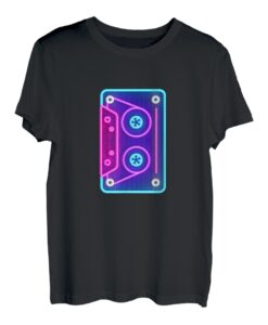 90er Jahre Neon Kassette Musik T Shirt Party Geschenk T-Shirt