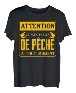Achtung, ich kann jederzeit über Angeln sprechen, Angler T-Shirt