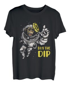 Affe Astronaut Bitcoin Buy The Dip Gorilla Krypto Währung T-Shirt