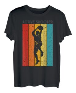 Aktiver Basketball-Shooter im Retro-Stil T-Shirt