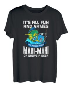All Fun And Games Until Loses Funny Fishing Largemouth Barsch T-Shirt
