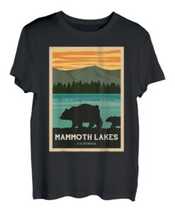 Alte Mammutseen mit kalifornischen Grizzlybären T-Shirt
