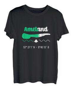 Ameland Landkarte Koordinaten Niederland T-Shirt