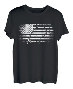 Amerikanische Flagge Angelbekleidung - Angeln T-Shirt