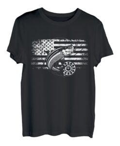Amerikanische Flagge Angelbekleidung - Angeln T-Shirt