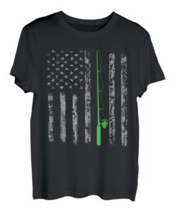 Amerikanische Flagge Angeln für Männer Frauen Jungen Mädchen T-Shirt