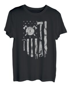 Amerikanische Flagge, Holzbearbeitung, Geschenk, Tischler, Holzarbeiten T-Shirt