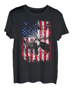 Amerikanische Flagge, Vintage-Angeln T-Shirt