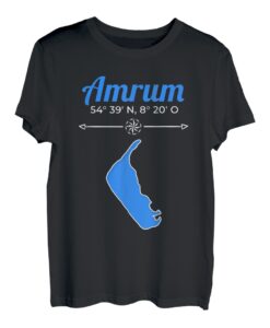 Amrum Koordinaten Nordsee Insel Urlaub Reise T-Shirt