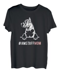 Amstaff Mama Geschenk für Frauen American Staffordshire Terrier T-Shirt