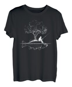 Angel Fisch Insel Kreativ Kunst Angler Geschenk T-Shirt