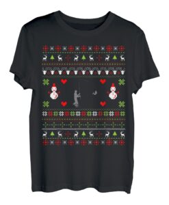 Angelfreunde Weihnachtsgeschenke Fliegenfischen Ugly Christmas T-Shirt