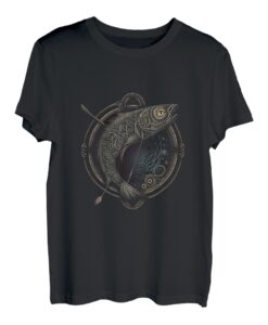 Angelhaken Fisch Fischer Mandala T-Shirt