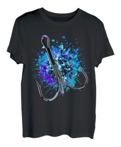 Angelhaken Fischen Drilling Symbol Angeln Fischer Verein T-Shirt