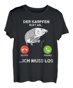 Angeln Angler Karpfen Fischer T-Shirt