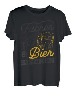 Angeln Bier Fun Bierpong Saufen Sauftour Bier Angler T-Shirt