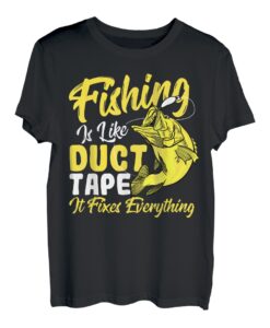 Angeln ist wie Klebeband, es repariert alles. Fish Fisherman T-Shirt