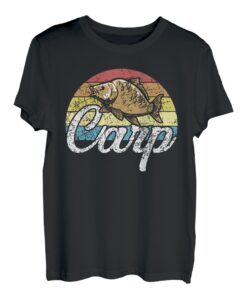 Angeln Karpfen Motiv für Karpfenangler Retro Vintage Fisch T-Shirt