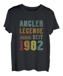 Angeln Legende 1982 41 Jahre Fischer 41. Geburtstag Angler T-Shirt