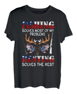 Angeln löst die meisten meiner Probleme Die Jagd löst den Rest T-Shirt