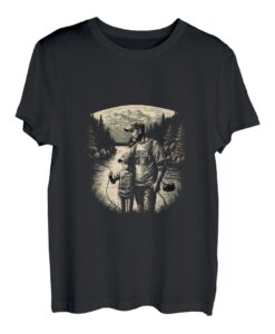 Angeln Papa Tochter Angler Vatertag T-Shirt