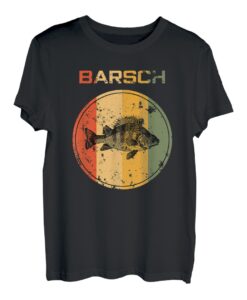 Angeln Tshirt Barsch Lustig Fisch Retro Vintage Zubehör Rute