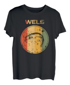 Angeln Tshirt Wels Waller Lustig Fisch Retro Vintage Zubehör