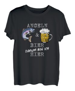 Angeln und Bier, darum bin ich hier.. ich muss zum Angeln T-Shirt