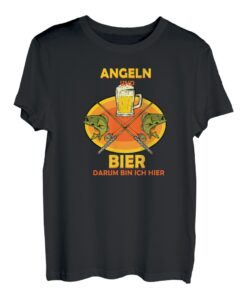 Angeln und Bier I lustiger Angler Spruch für Fischer T-Shirt