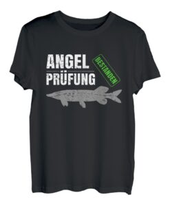 Angelprüfung Bestanden Hecht Angelschein Prüfung Angler T-Shirt