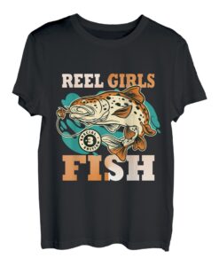 Angelrolle für Mädchen, Fischer, Angeln, Design T-Shirt
