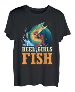 Angelrolle für Mädchen, Fischer, Angeln, Design T-Shirt