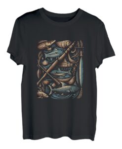 Angelrute, Boot, Fisch, Angler T-Shirt