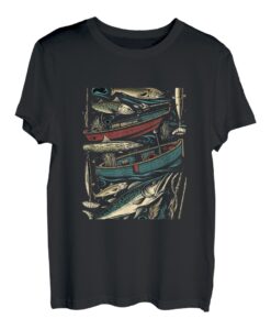 Angelrute, Boot, Fisch, Angler T-Shirt