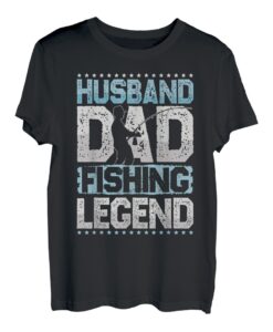 Angelrute Ehemann Dad Angeln Legende Angeln Herren T-Shirt