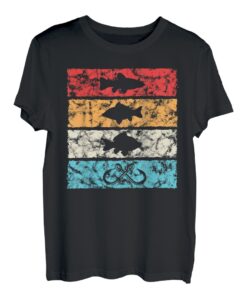 Angelrute Fischerboot Vintage Retro Hecht Wels T-Shirt