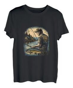 Angelrute Forellenfisch Angler T-Shirt
