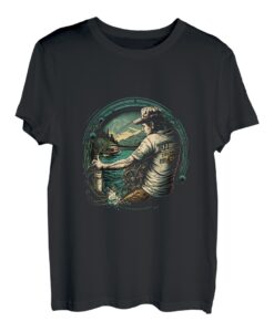 Angelrute und Spule Fisherman T-Shirt