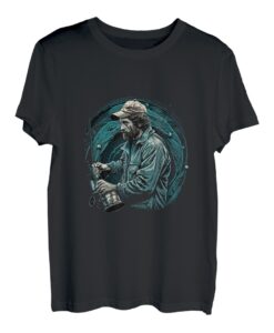 Angelrute und Spule Fisherman T-Shirt