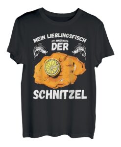 Angelsprüche Lustig Angelspruch Lieblingsfisch Schnitzel T-Shirt