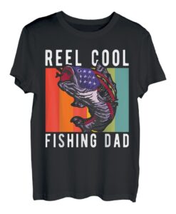 Angelzubehör Für Den Vatertag, Reel Cool Dad American Flag T-Shirt