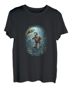 Angler Angeln Fisch Unterwasser T-Shirt