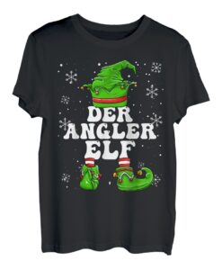 Angler Elf Herren Jungs Angeln Elf Design Weihnachten T-Shirt