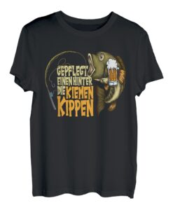 Angler Fisch Gepflegt einen hinter die Kiemen Kippen Fische T-Shirt