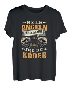Angler Fisch Wels Angeln Waller Köder Lustig T-Shirt