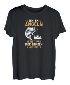 Angler Fischen Bin Am Angeln Bring Bier Lustiges Angel Pullover Hoodie