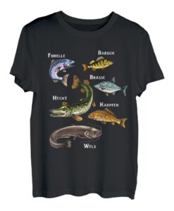 Angler Fischer Design mit Fischarten T-Shirt