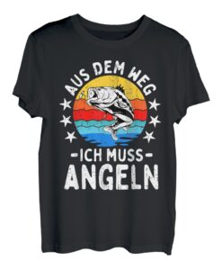 Angler Fischer Spruch lustig Männer Barsch angeln angel T-Shirt