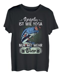 Angler Herren Lustig & Angeln Fischer Damen Fischen & Bier T-Shirt