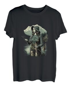 Angler, Mädchen, Fischangeln T-Shirt